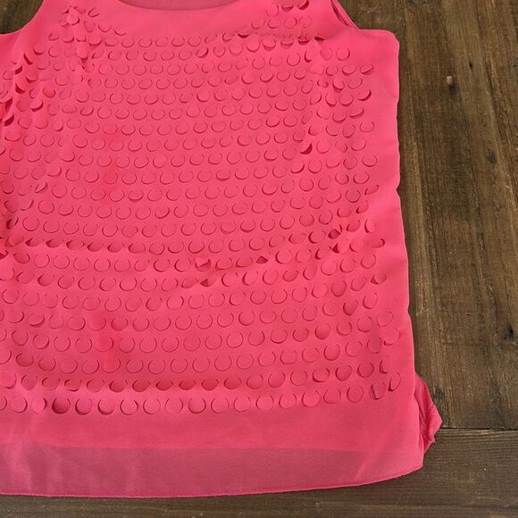 Ann Taylor Pink Tank top, bright, girlcore, feminine, barbie, spring, size small - Picture 4 of 5